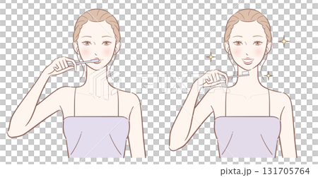 女人刷牙,向量圖 女人刷牙,向量圖 131705764
