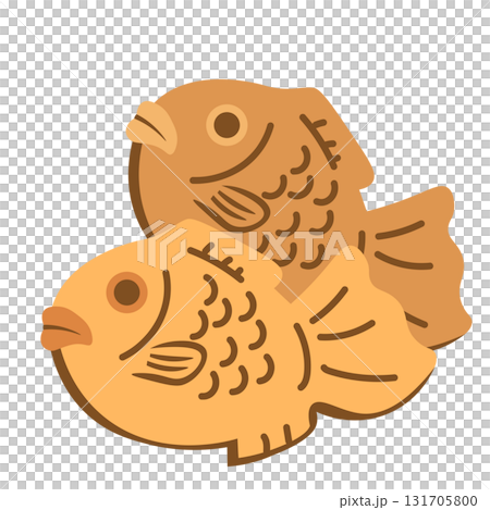 Vector illustration of two simple taiyaki Vector illustration of two simple taiyaki 131705800