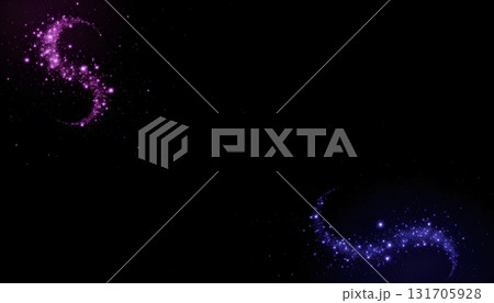 Colorful Swirling Stars on Black Background for Creative Abstract Artwork Colorful Swirling Stars on Black Background for Creative Abstract Artwork 131705928