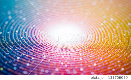 Vibrant Circular Pattern with Colorful Spirals and Light Center in Abstract Design 131706059