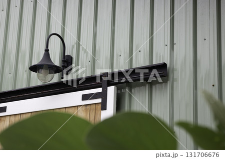 Exterior and interior of cafe restaurant 131706676