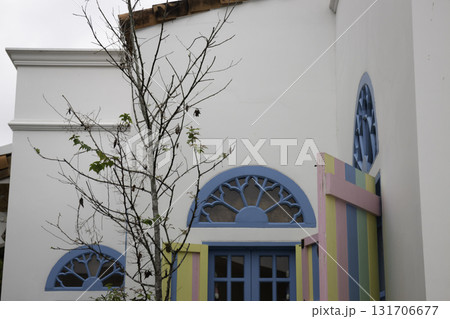 Exterior and interior of cafe restaurant 131706677