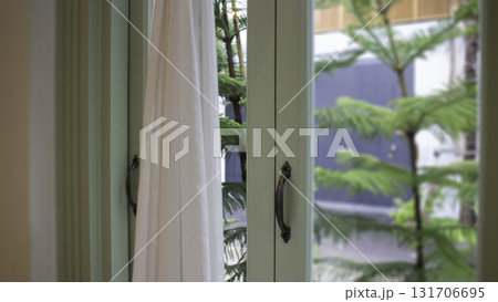 Exterior and interior of cafe restaurant 131706695