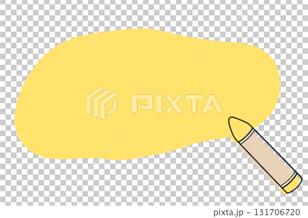 看起來像是用蠟筆填充的黃色框架 131706720