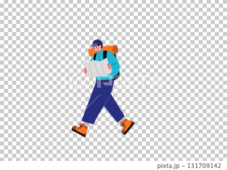 地図を確かめる男性 地図を確かめる男性 131709142