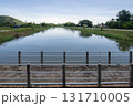 A full irrigation canal ready to supply water to agricultural areas. 131710005
