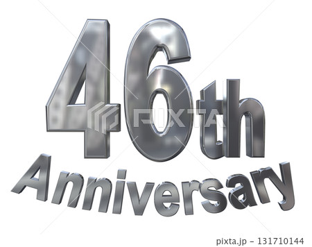 3DCG文字「46th Anniversary/46周年マークキラキラ」 131710144