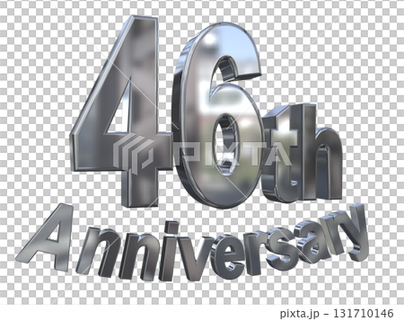 3DCG文字“46週年/46週年紀念馬克·斯帕克” 3DCG文字“46週年/46週年紀念馬克·斯帕克” 131710146