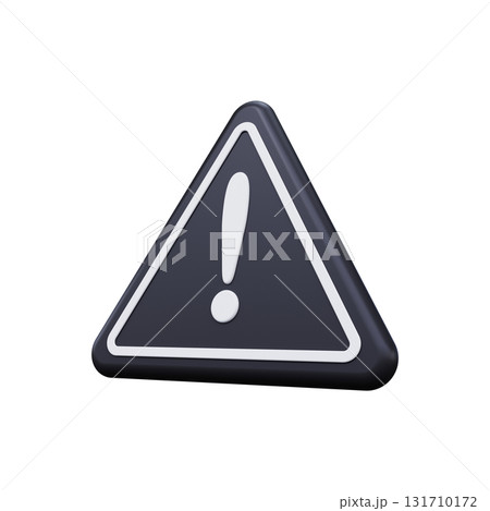 3d Attention sign icon 131710172