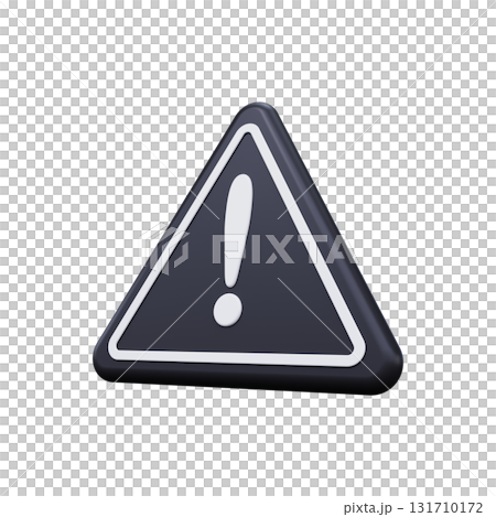 3d Attention sign icon 131710172