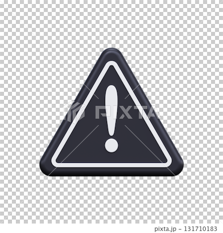 Black danger warning sign with exclamation mark 131710183