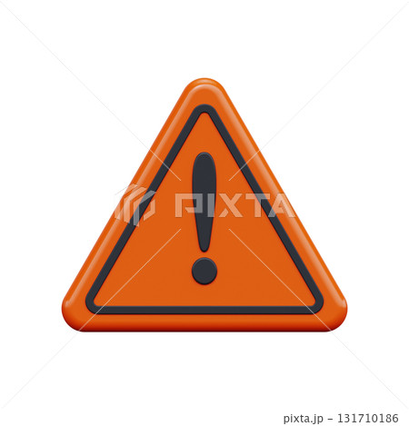 Warning sign. 3D render Warning sign. 3D render 131710186