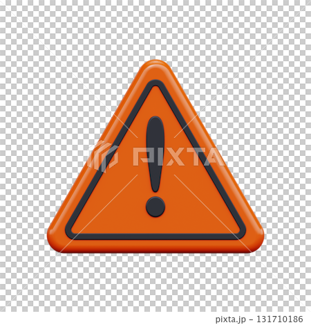 Warning sign. 3D render Warning sign. 3D render 131710186