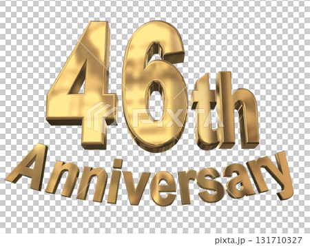 3DCG text "46th Anniversary/46th Anniversary Mark Sparkle" 131710327