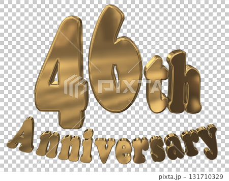 3DCG text "46th Anniversary/46th Anniversary Mark Sparkle" 131710329