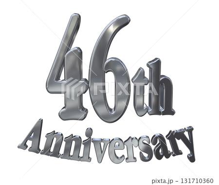 3DCG文字「46th Anniversary/46周年マークキラキラ」 131710360