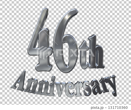 3DCG text "46th Anniversary/46th Anniversary Mark Sparkle" 131710360