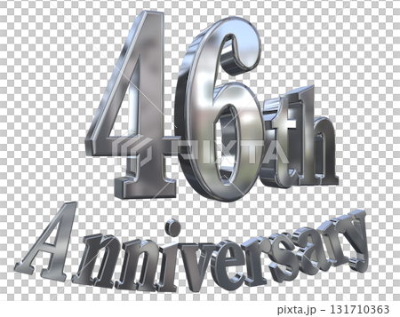 3DCG text "46th Anniversary/46th Anniversary Mark Sparkle" 3DCG text "46th Anniversary/46th Anniversary Mark Sparkle" 131710363