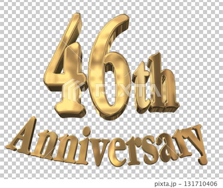 3DCG text "46th Anniversary/46th Anniversary Mark Sparkle" 3DCG text "46th Anniversary/46th Anniversary Mark Sparkle" 131710406