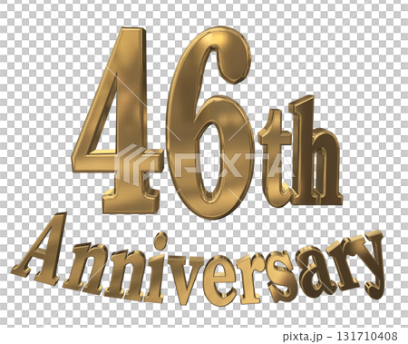 3DCG text "46th Anniversary/46th Anniversary Mark Sparkle" 131710408