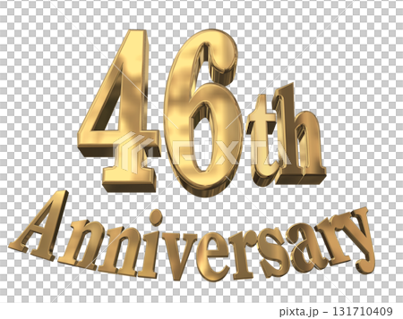 3DCG text "46th Anniversary/46th Anniversary Mark Sparkle" 3DCG text "46th Anniversary/46th Anniversary Mark Sparkle" 131710409