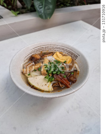 Vegetarian Pho Soup Side View Vegetarian Pho Soup Side View 131710916