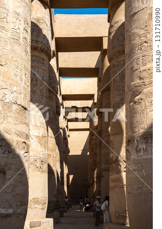 Ancient ruins of Karnak Temple in Luxor, Egypt 131710990