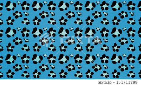 平成ギャル風！キラキラの水色で可愛いレオパード柄背景 131711299