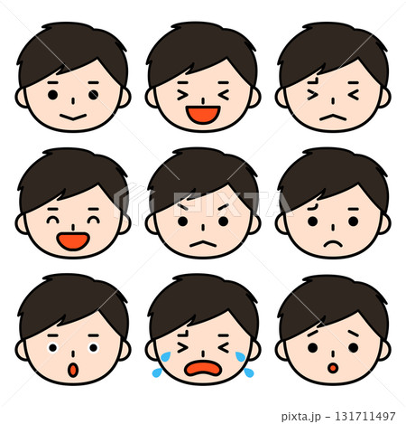 いろんな表情の男の子 いろんな表情の男の子 131711497