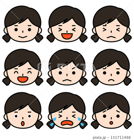 いろんな表情の女の子 いろんな表情の女の子 131711498