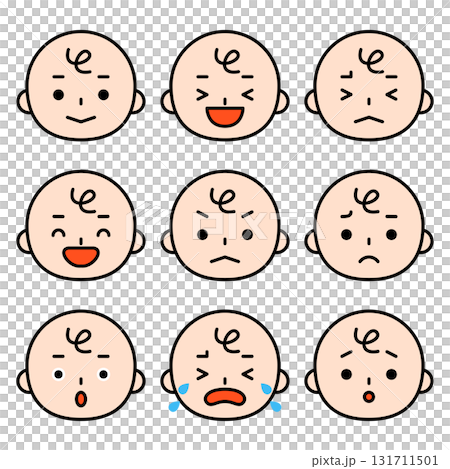 各種表情的嬰兒 各種表情的嬰兒 131711501