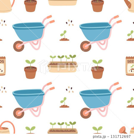 seamless pattern with gardening tools seamless pattern with gardening tools 131712697