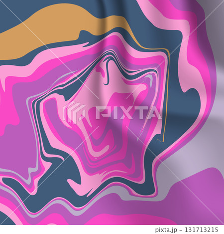 Fluid art. Modern artwork background. Mixture of acrylic paints. Abstract liquid painting marble texture, colorful gradient waves. Vector design for banner, flyer, business card, cover, invitation 131713215
