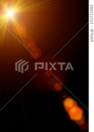 Abstract Natural Sun flare on the black 131713302