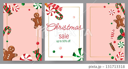 Gingerbread Christmas Sale Vertical Banners 131713318