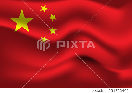 Flag of China. Chinese national symbol in official colors. Template icon. Abstract vector background Flag of China. Chinese national symbol in official colors. Template icon. Abstract vector background 131713402