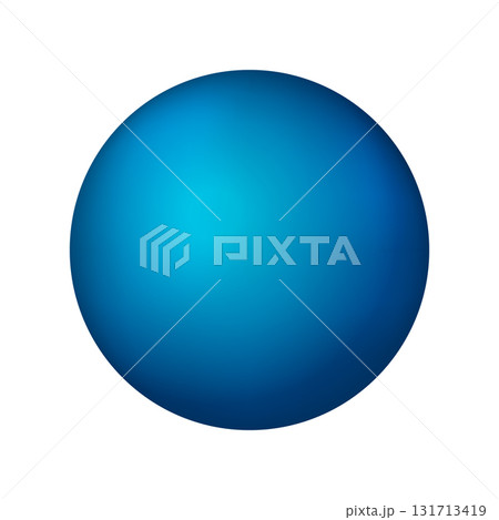 Glass blue ball or precious pearl. Glossy realistic ball, 3D abstract vector illustration highlighted on a white background. Big metal bubble with shadow Glass blue ball or precious pearl. Glossy realistic ball, 3D abstract vector illustration highlighted on a white background. Big metal bubble with shadow 131713419
