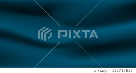 Silk blue background. Abstract vector pattern with copy space. Liquid wave texture, smooth drapery wallpaper. Wedding fabric, satin. Wavy design for banner, card, postcard, backdrop 131713615