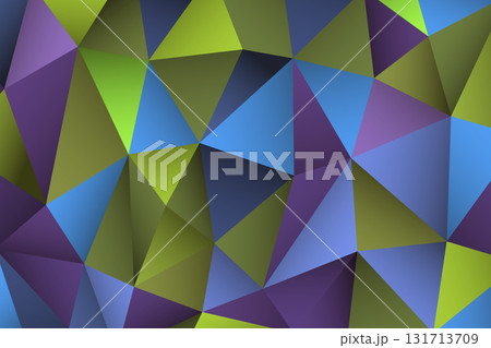 Polygonal rainbow mosaic background. Abstract low poly vector illustration. Triangular pattern in halftone style. Template geometric business design with triangle for poster, banner, card, flyer Polygonal rainbow mosaic background. Abstract low poly vector illustration. Triangular pattern in halftone style. Template geometric business design with triangle for poster, banner, card, flyer 131713709