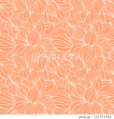 Seamless floral pattern based on traditional folk art ornaments. Colorful flowers on color background. Scandinavian style. Sweden nordic style. Vector illustration. Simple minimalistic pattern 131713788