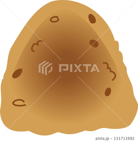 a cute brown onigiri rice ball. japanese cuisine food 131713892