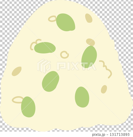 japanese onigiri rice ball with edamame soybeans. 131713893