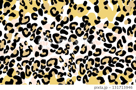 Abstract modern leopard seamless pattern. Animals fashion trendy background. Color decorative vector illustration for print, fabric, textile. Modern ornament of stylized skin 131713946