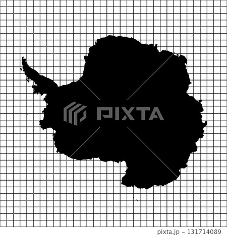 Map of Antarctica, sign silhouette. World Map Globe. Vector Illustration isolated on transparent background. Antarctic continent 131714089