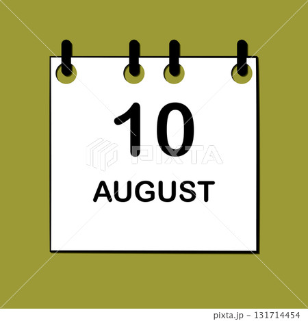August 10. Daily Calendar icon for design. Simple design for business brochure, flyer, print media, advertisement. Easily editable August 10. Daily Calendar icon for design. Simple design for business brochure, flyer, print media, advertisement. Easily editable 131714454