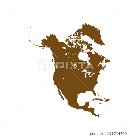 Map of North America, sign silhouette. World Map Globe. Vector Illustration isolated on transparent background. American continent Map of North America, sign silhouette. World Map Globe. Vector Illustration isolated on transparent background. American continent 131714709