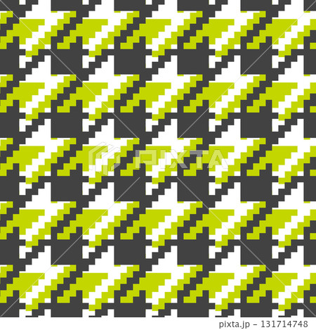 Geometric black and white seamless pattern with pied-de-poule ornament. Monochrome graphic repeating design. Modern minimalist stylish squared background. Vector chequered motif for fabric, textile Geometric black and white seamless pattern with pied-de-poule ornament. Monochrome graphic repeating design. Modern minimalist stylish squared background. Vector chequered motif for fabric, textile 131714748