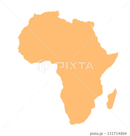 Map of Africa, sign silhouette. World Map Globe. Vector Illustration isolated on transparen background. African continent 131714804