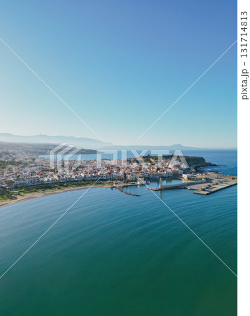 Rethymno, the most charming and beautiful town on Crete island with panoramic view of the sea. 131714813