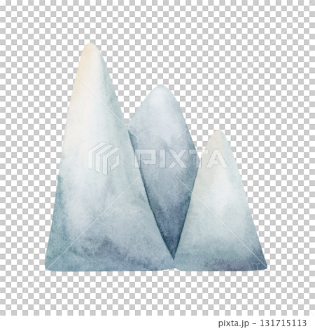 Glacier Ice Mountain. North Sea Arctic landscape element. Watercolor hand drawn illustration with iceberg isolated on white background for winter design Christmas card baby nursery kids holiday print Glacier Ice Mountain. North Sea Arctic landscape element. Watercolor hand drawn illustration with iceberg isolated on white background for winter design Christmas card baby nursery kids holiday print 131715113